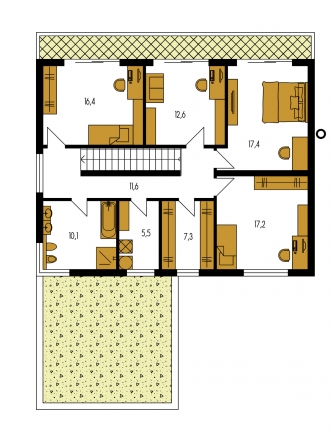 Plan de sol du premier étage - CUBER 17
